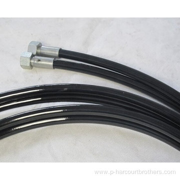 Elastomer PU HOSE Two Fiber Braid Black Color 3/8" SAE 100R8